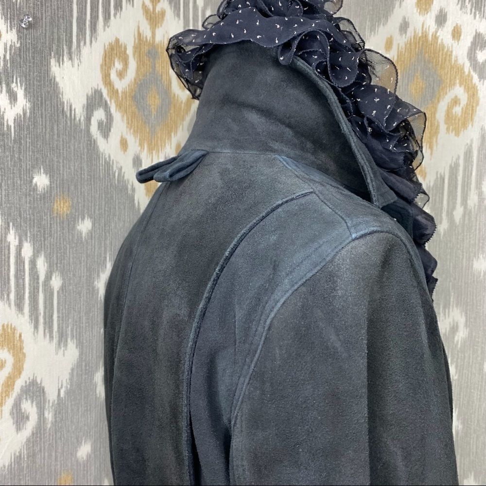 *Ralph Lauren Collection Vintage Fall 02 Runway Black Deerskin Utility Jacket - Picture 13 of 16